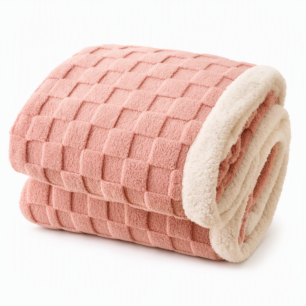 🧸 50 % Rabatt! Doppelseitige Sherpa-Fleece Kuscheldecke – Extra warme & weiche Wohndecke für Sofa, Bett und Zuhause