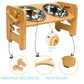 🐾🎋 Höhenverstellbarer Bambus Futterständer für Hunde – 6 Stufen für gesunde Verdauung & Gelenkschonung | Premium Qualität