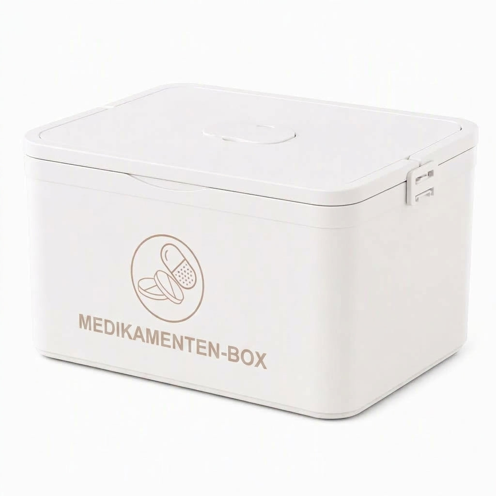 💊 Große Medikamenten-Aufbewahrungsbox aus Kunststoff – Mehrlagig, unterteilt & tragbar für Haushalt & Notfall ✨