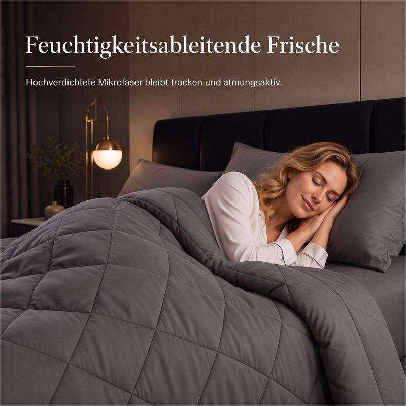 3-teiliges gestepptes Bettdeckenset mit Kissenbezügen