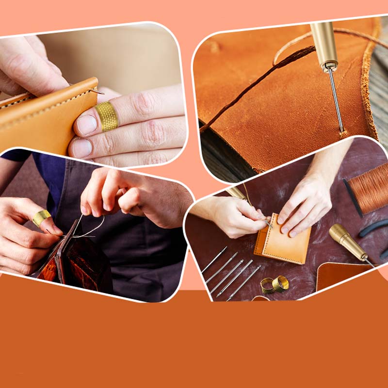📢📢JETZT 50 % RABATT!! ⏰5-teiliges Leder-Nähahle-Set mit gewachstem Faden🧵
