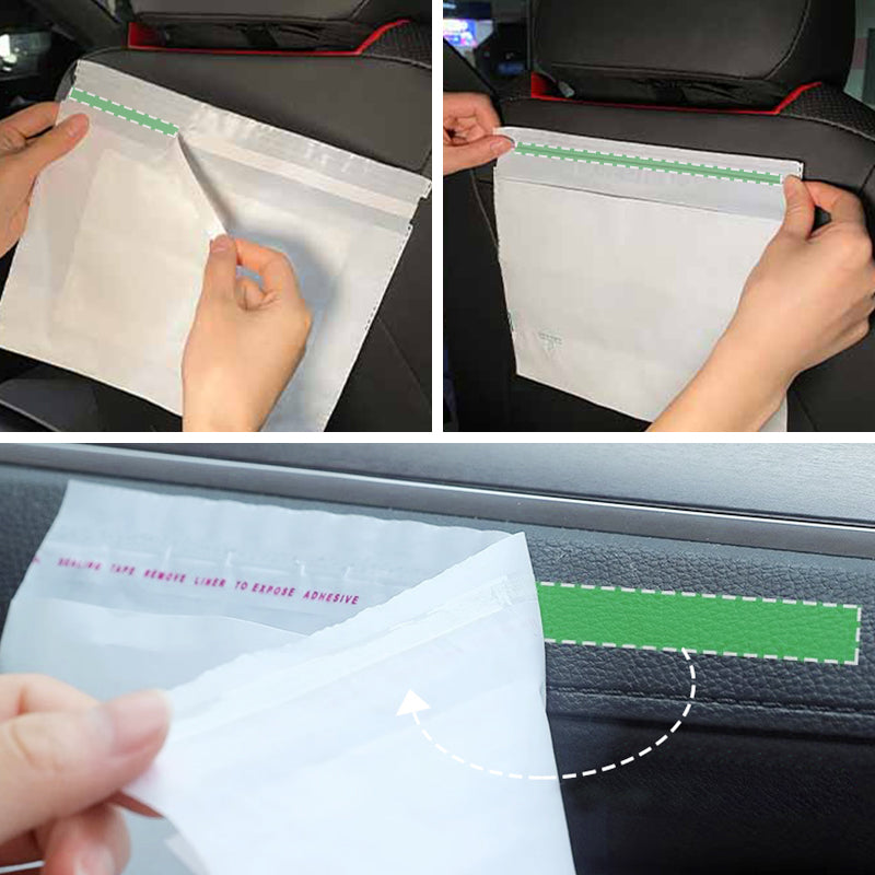 Selbststehende, selbstklebende Müllbeutel fürs Auto