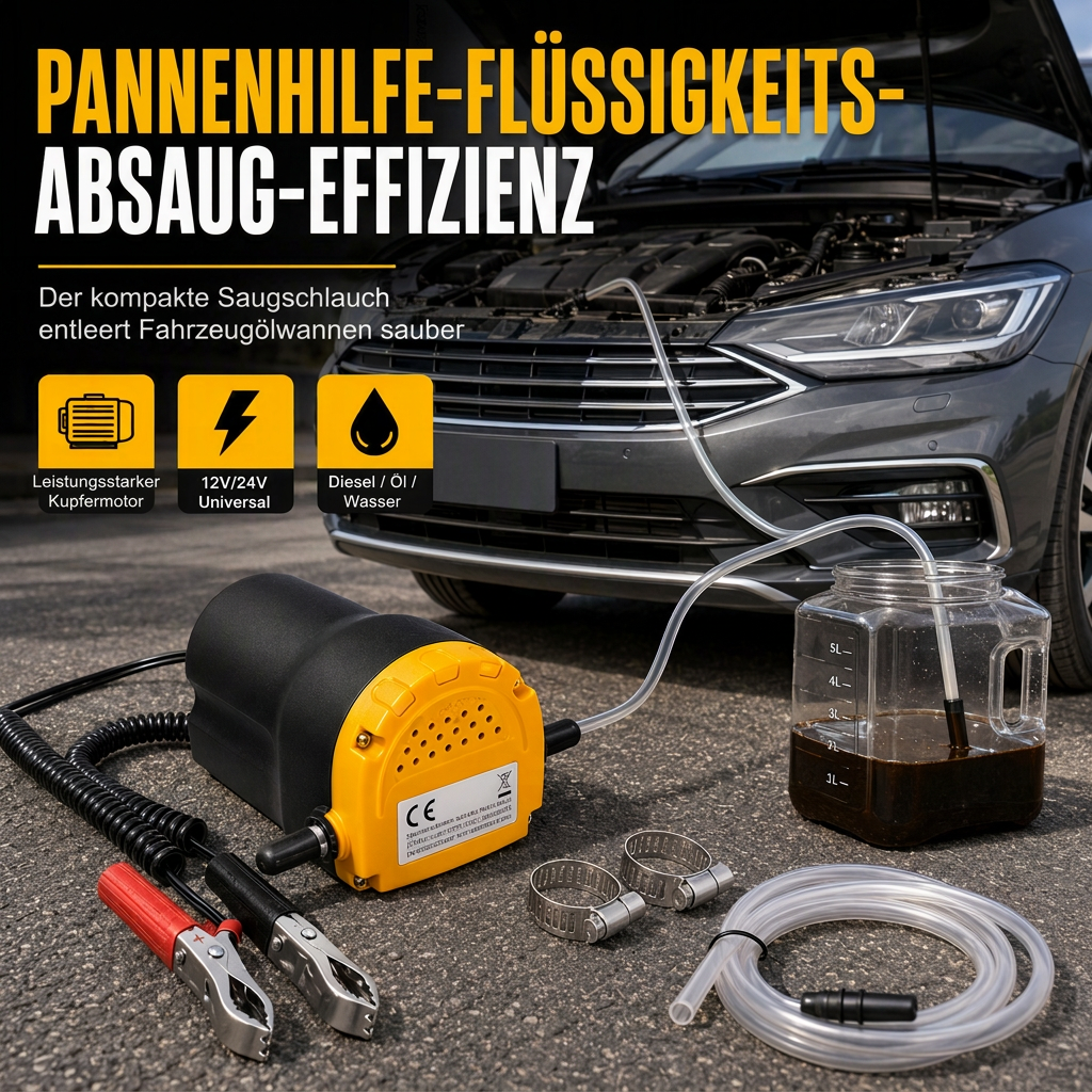 12V 24V Tragbare elektrische selbstansaugende Transferpumpe, Mikro-Dieselöl-Absauger für Autos