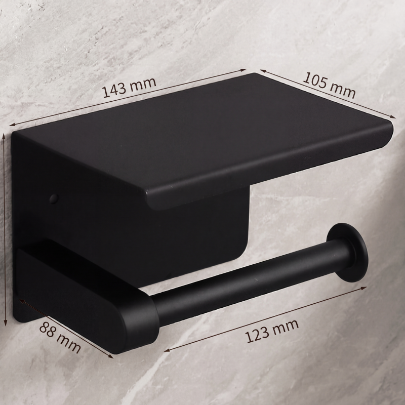 Wandmontierte Edelstahl-Papierhalterung für Toilettenpapier