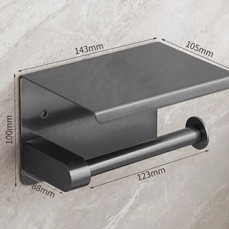 Wandmontierte Edelstahl-Papierhalterung für Toilettenpapier