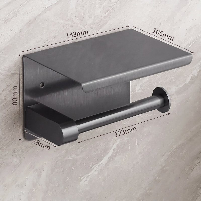 Wandmontierte Edelstahl-Papierhalterung für Toilettenpapier