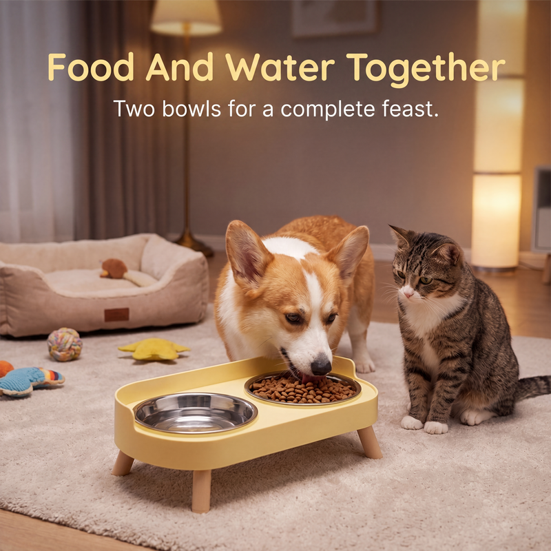 🐾Erhöhter Doppel-Futternapf für Haustiere🥣