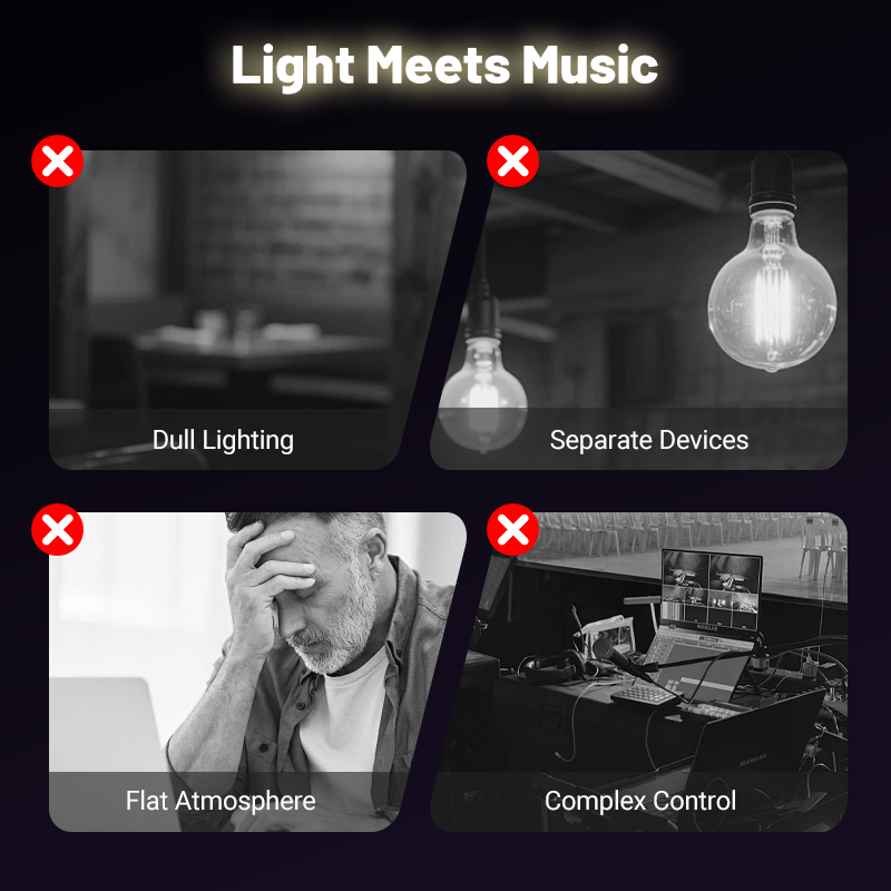 Smart LED Music Ceiling Light with Bluetooth Speaker