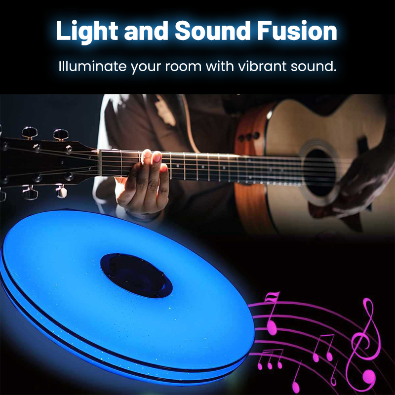 Smart LED Music Ceiling Light with Bluetooth Speaker