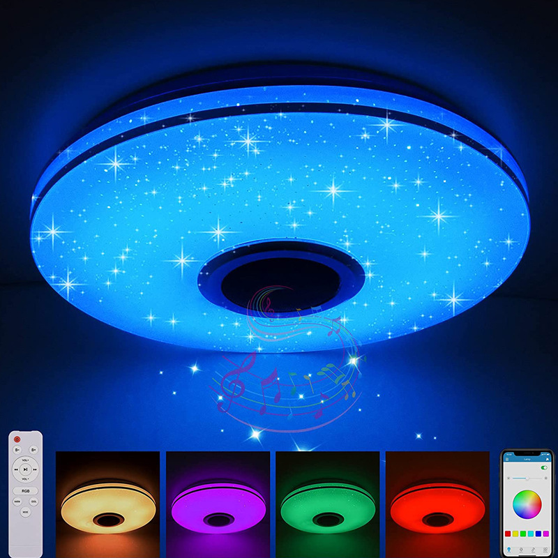 Smart LED Music Ceiling Light with Bluetooth Speaker
