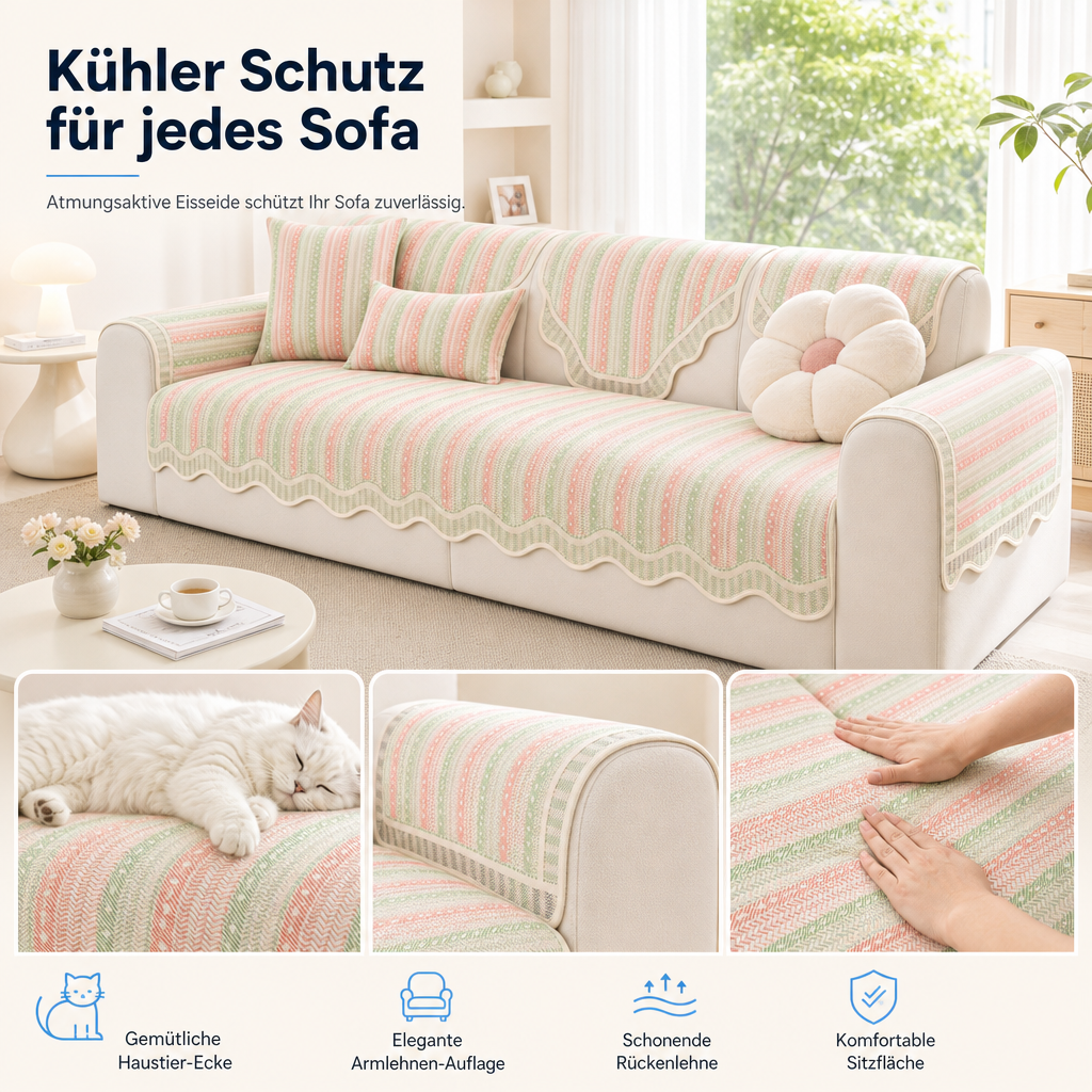 Rutschfeste Sofa-Schutzauflage mit Kratzschutz