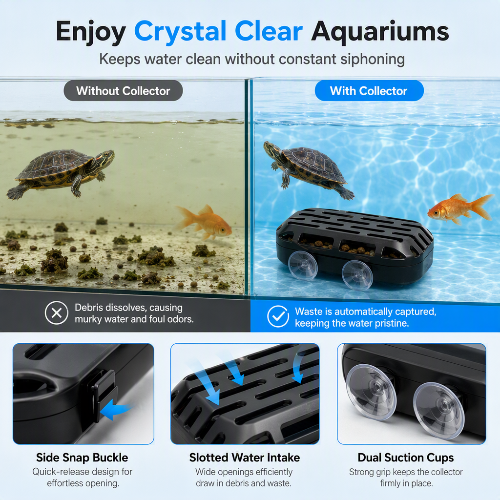 🐢Kotauffangbehälter für Schildkröten und Aquarienreiniger