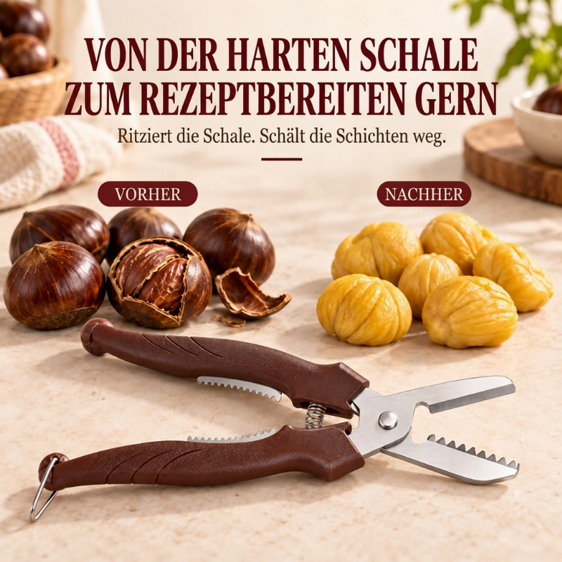 🌰 50% RABATT! 🔧 2-in-1 Kastanienschere – Ritzen & schälen in Sekunden ✨
