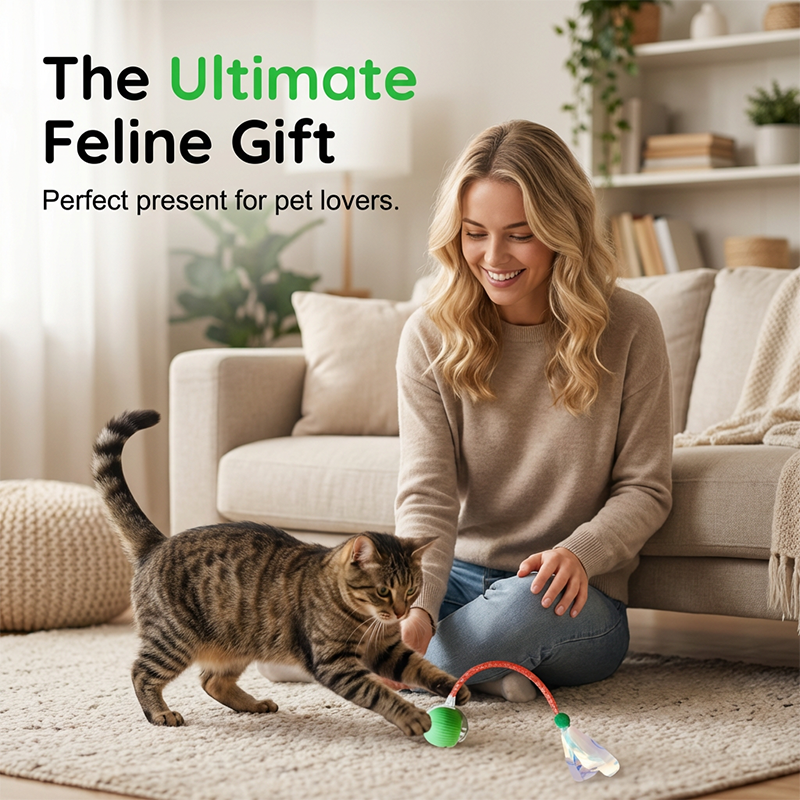 Smart Interactive Cat Toy Ball with Tail