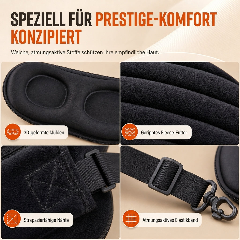 📢📢50% RABATT !!⏰Set aus integriertem Memory-Foam-Reisekissen und 3D-abdunkelnder Schlafmaske zur Nackenstütze auf Reisen