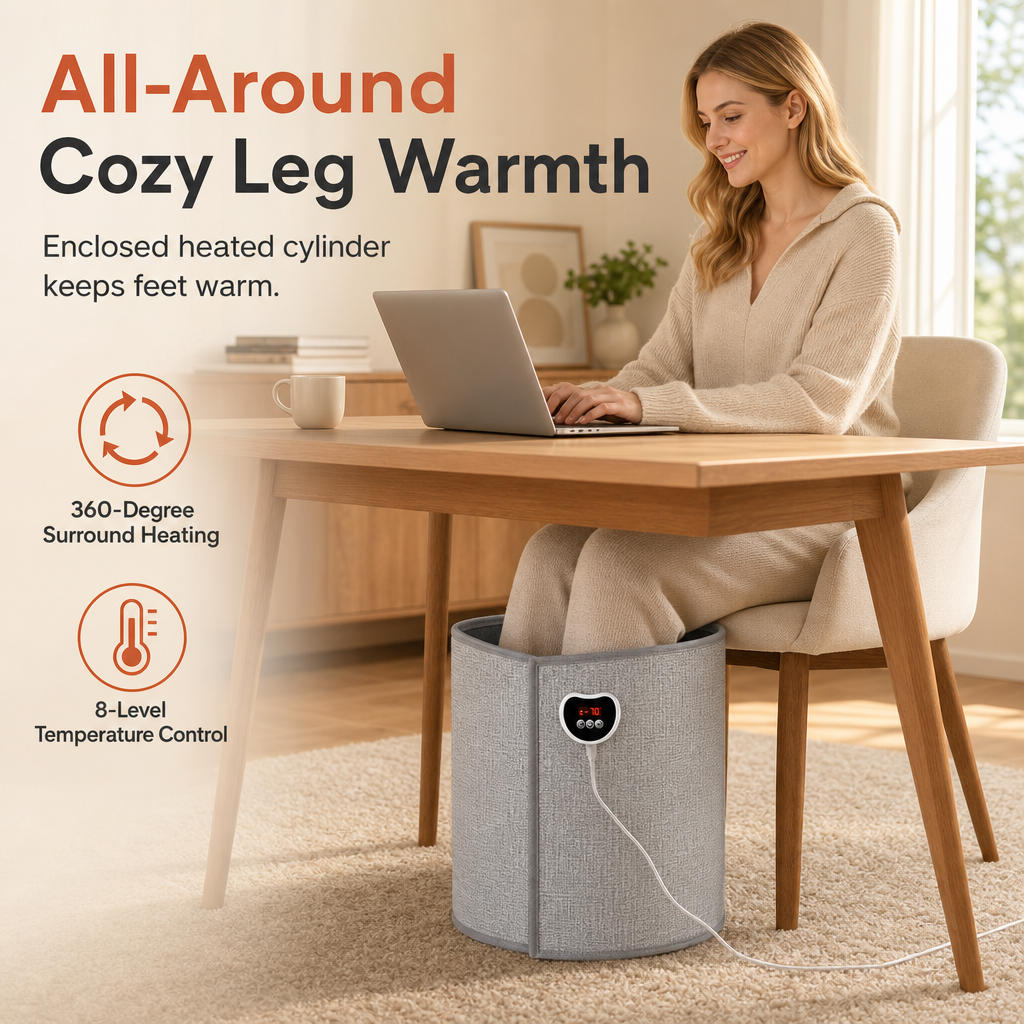 ❄️Winter-Must-haves! Elektrischer Fußwärmer für unter den Schreibtisch🦶🔥 – Schnelle Wärme und einstellbare Temperatur, damit Ihre Füße bei der Arbeit oder zu Hause schön warm bleiben ✨