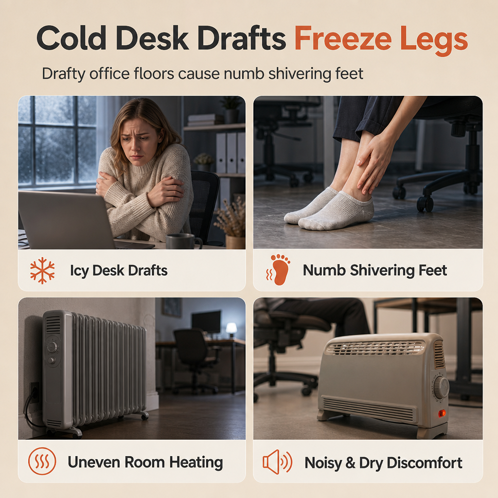 ❄️Winter-Must-haves! Elektrischer Fußwärmer für unter den Schreibtisch🦶🔥 – Schnelle Wärme und einstellbare Temperatur, damit Ihre Füße bei der Arbeit oder zu Hause schön warm bleiben ✨