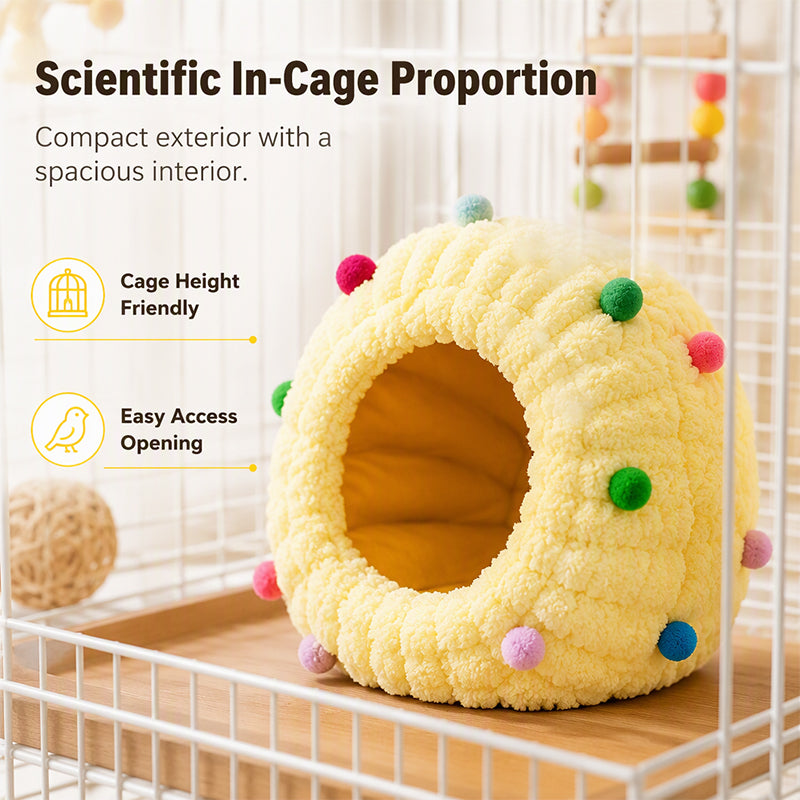 🐦 50% RABATT! ☁️ Hängendes Vogelbett – Korallenfleece & kuschelig ✨