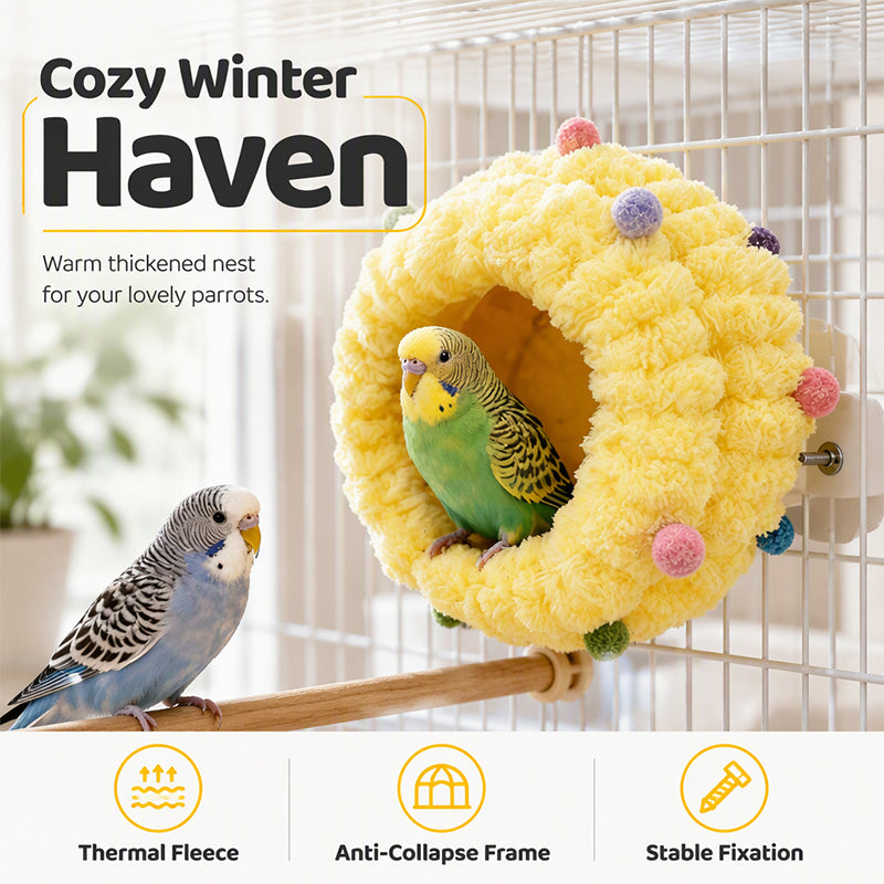 🐦 50% RABATT! ☁️ Hängendes Vogelbett – Korallenfleece & kuschelig ✨