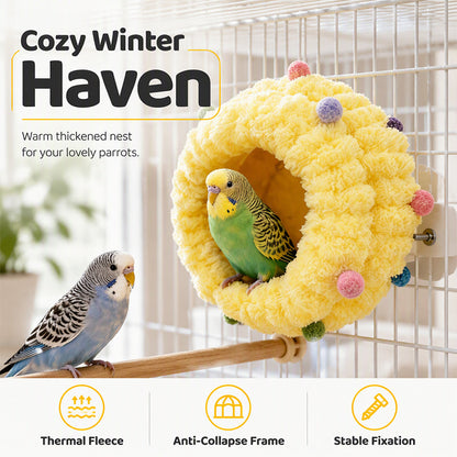 🐦 50% RABATT! ☁️ Hängendes Vogelbett – Korallenfleece & kuschelig ✨