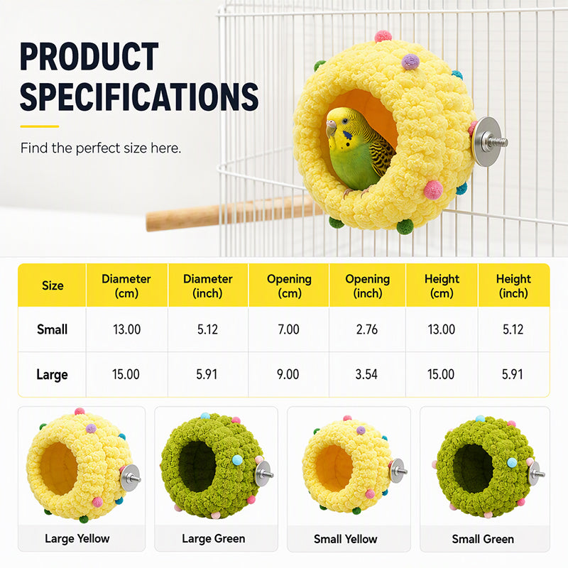 🐦 50% RABATT! ☁️ Hängendes Vogelbett – Korallenfleece & kuschelig ✨