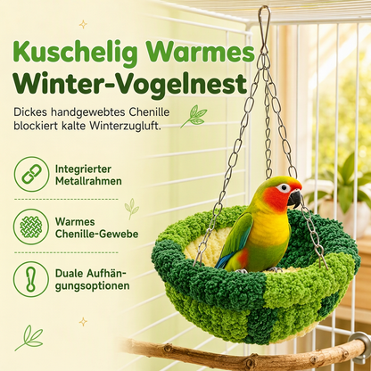 🎄NUR FÜR KURZE ZEIT: 50% RABATT!🕊️Vogelnest Baumwollhängematte, warmer Schlafplatz & Schaukel für Papageien und Sittiche