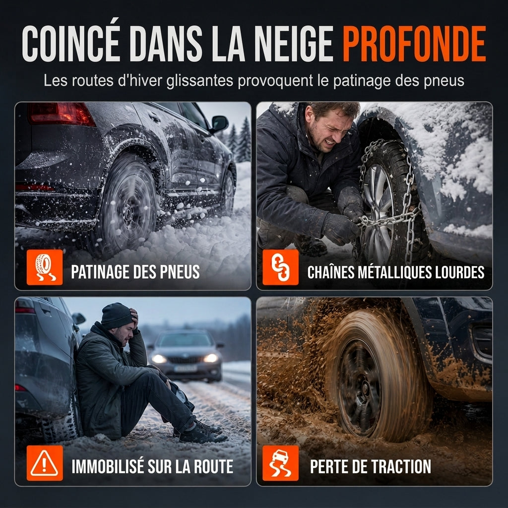 ❄️ BLITZANGEBOT: 50 % RABATT! Anti-Rutsch-Reifengurte – Mit multidirektionalen Nylon-Spikes, Befestigung für Schnee oder Schlamm, 5er- oder 10er-Set für mehr Grip beim Freifahren ✨