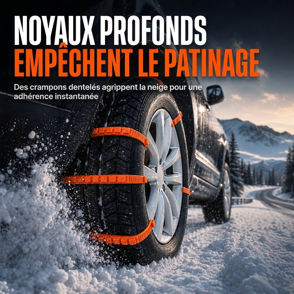 ❄️ BLITZANGEBOT: 50 % RABATT! Anti-Rutsch-Reifengurte – Mit multidirektionalen Nylon-Spikes, Befestigung für Schnee oder Schlamm, 5er- oder 10er-Set für mehr Grip beim Freifahren ✨