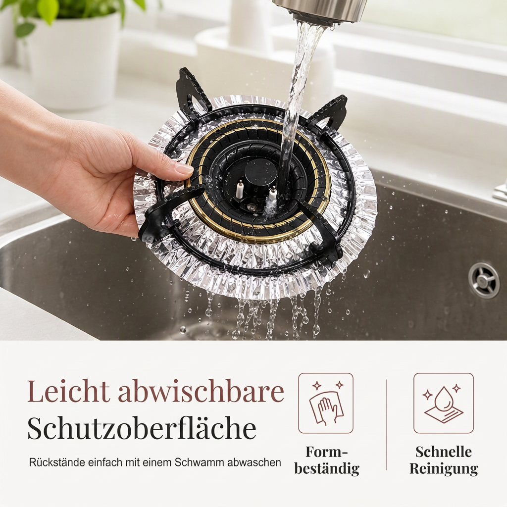 🔥 2+1 GRATIS ⏰ 10er-Set Hochleistungs-Folie Gasherd Brennerabdeckungen – Halten Sie Ihren Kochfeld sauber und geschützt mit tiefem Auffangbecken für Verschüttungen 🍳