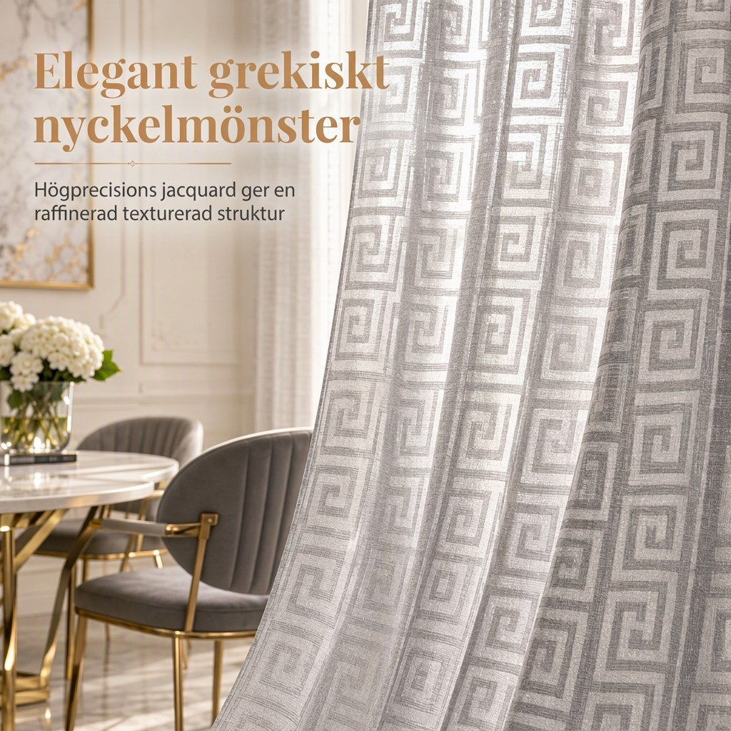 🏡 JETZT 50 % RABATT! ✨ Geometrisch jacquardgewebter, durchsichtiger Vorhangstoff – elegant und lichtdurchlässig für das Wohnzimmer 🌿