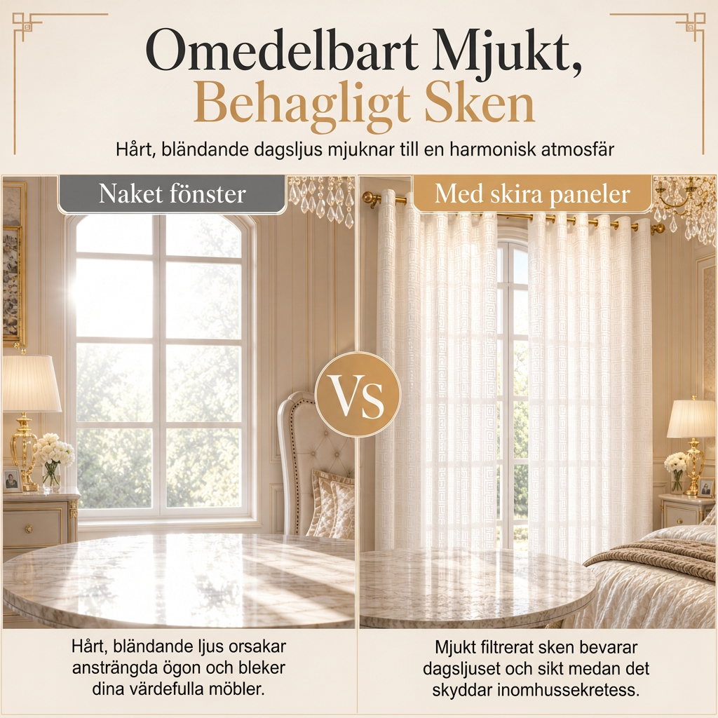 🏡 JETZT 50 % RABATT! ✨ Geometrisch jacquardgewebter, durchsichtiger Vorhangstoff – elegant und lichtdurchlässig für das Wohnzimmer 🌿