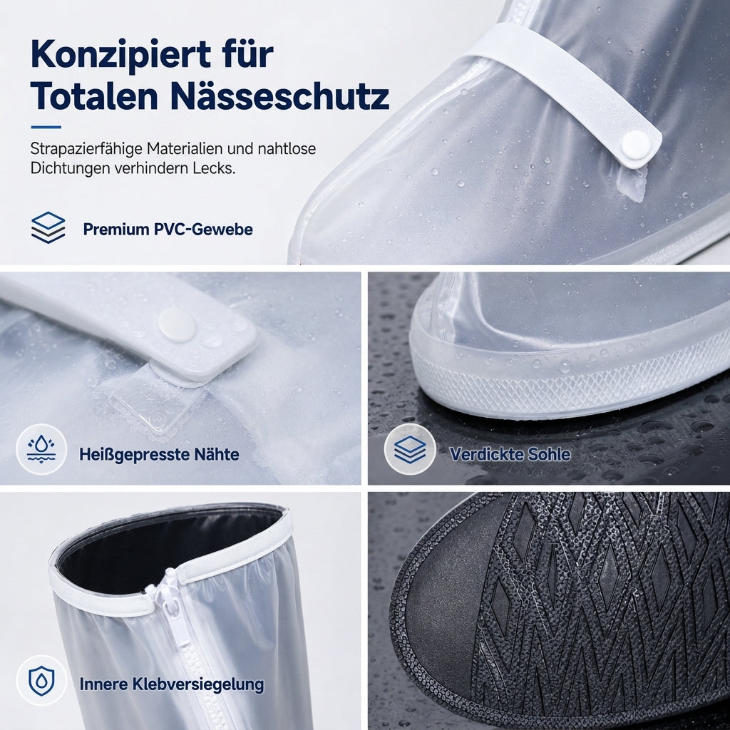Wasserdichte, hochschließende Silikon-Regenschuhüberzieher