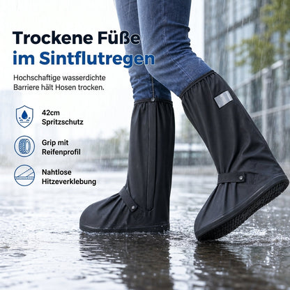 Wasserdichte, hochschließende Silikon-Regenschuhüberzieher
