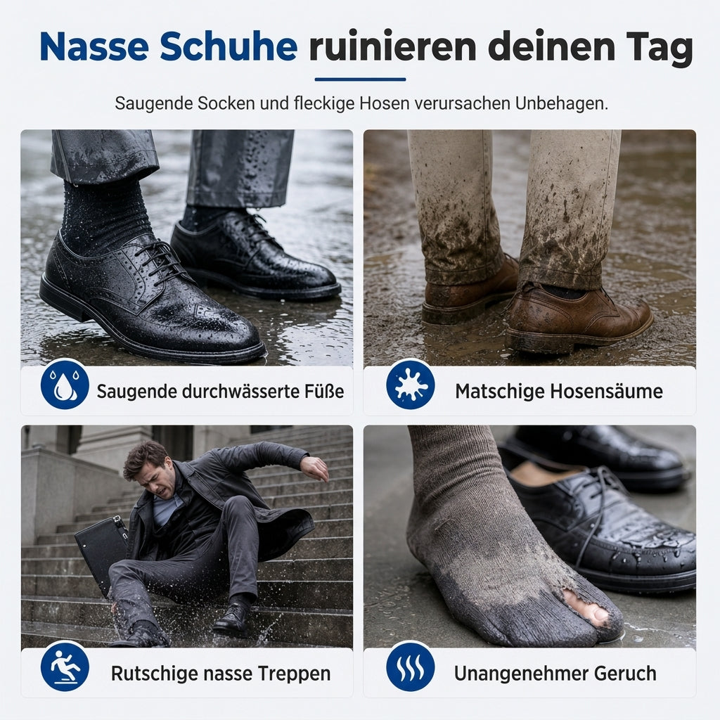Wasserdichte, hochschließende Silikon-Regenschuhüberzieher
