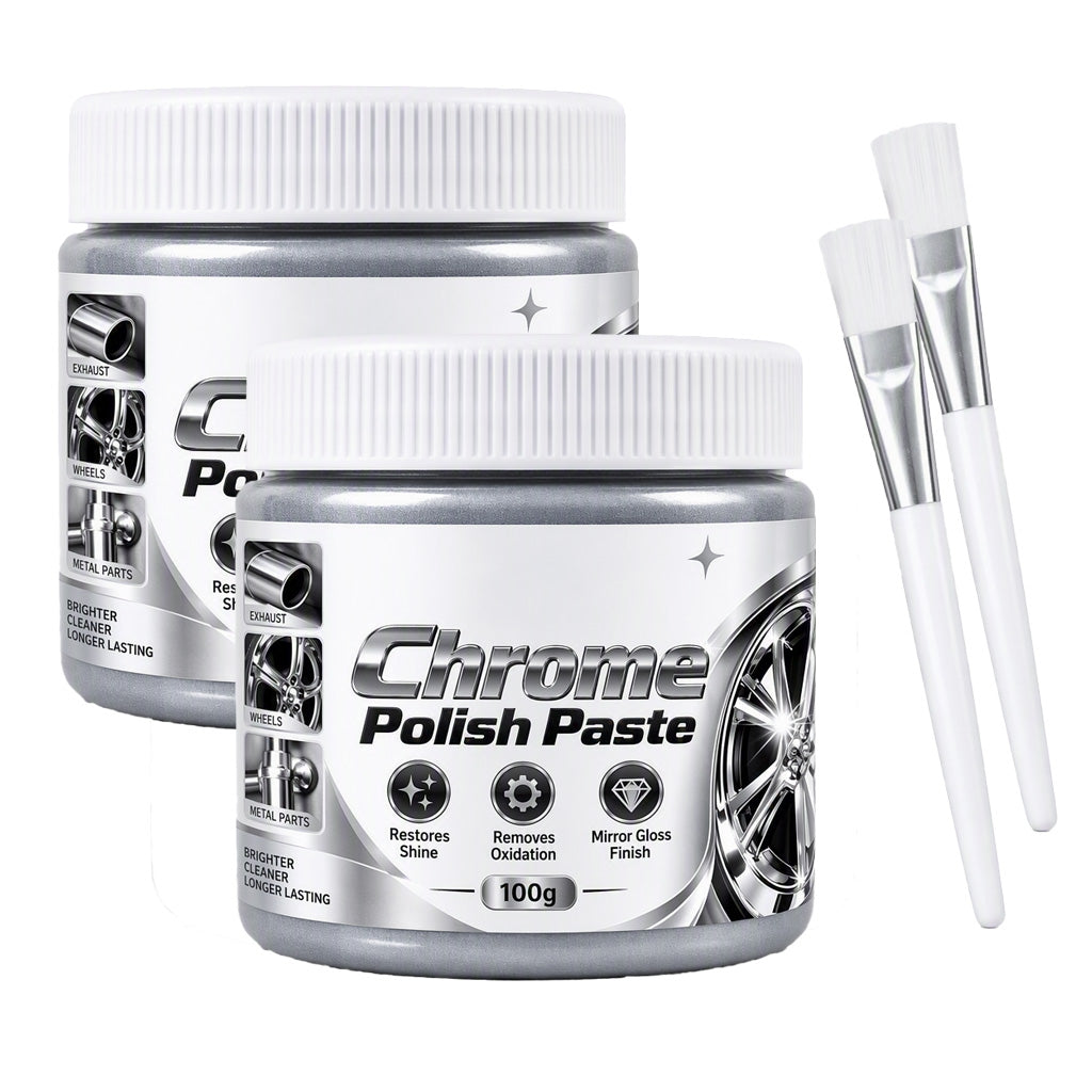 ⚡ Metall- & Chrom-Politurpaste – Auffrischung inkl. Pinsel – für neuen Glanz ✨🔧