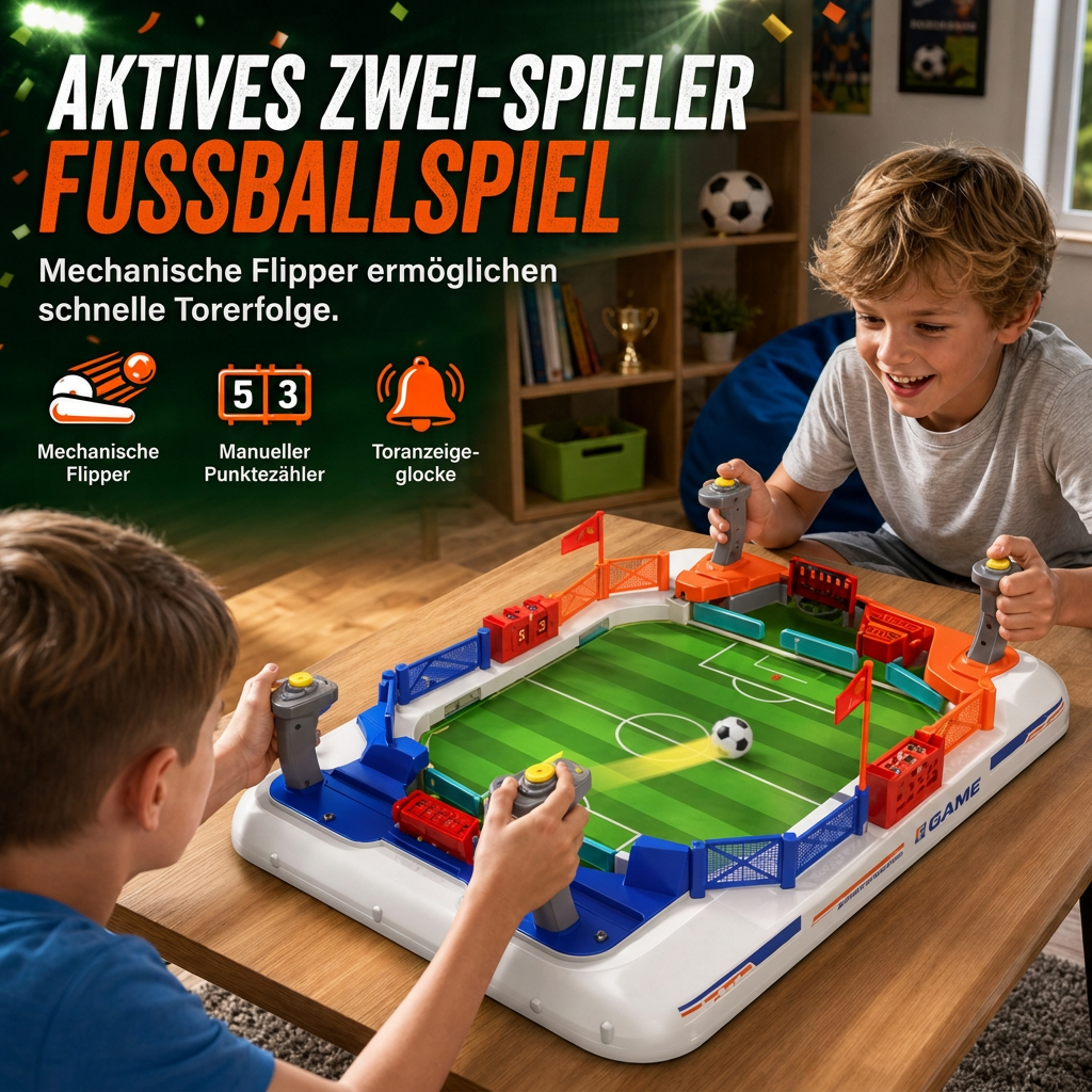 📢📢 JETZT 50 % RABATT!! ⏰2-Spieler-Schlacht Tischfußball Spiel Interaktives Tischfußball-Brettspielzeug für Kinder