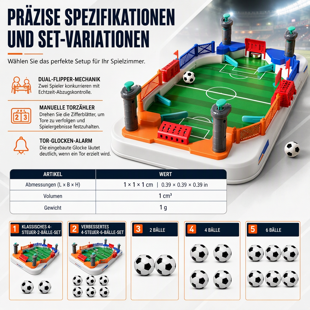 📢📢 JETZT 50 % RABATT!! ⏰2-Spieler-Schlacht Tischfußball Spiel Interaktives Tischfußball-Brettspielzeug für Kinder
