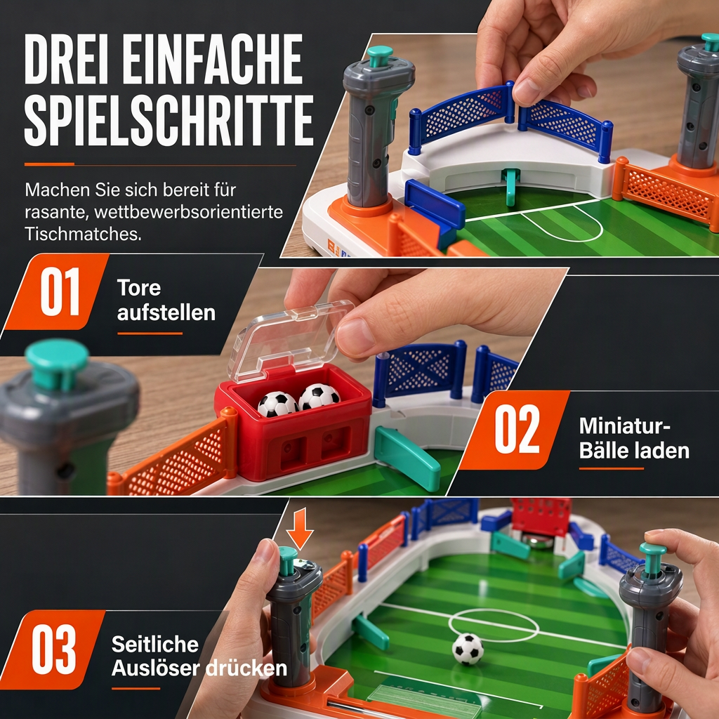 📢📢 JETZT 50 % RABATT!! ⏰2-Spieler-Schlacht Tischfußball Spiel Interaktives Tischfußball-Brettspielzeug für Kinder
