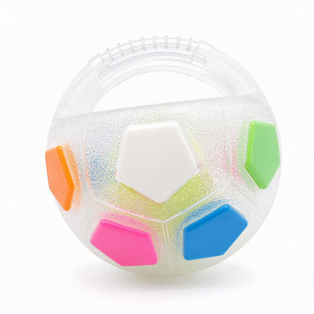⚽ 50 % RABATT! 🐶 Interaktiver Fußball-Hundespielball mit Grifflaschen, ideal für gemeinsames Spielen im Freien ✨