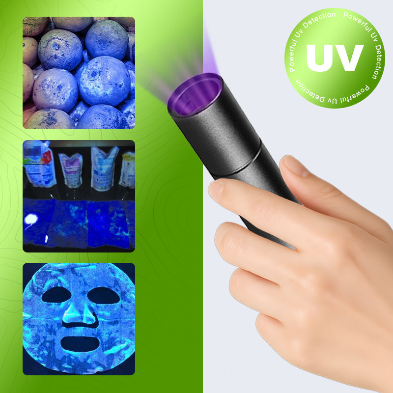 🔦 365-nm-UV-Schwarzlicht-Taschenlampe zur Fluoreszenzprüfung