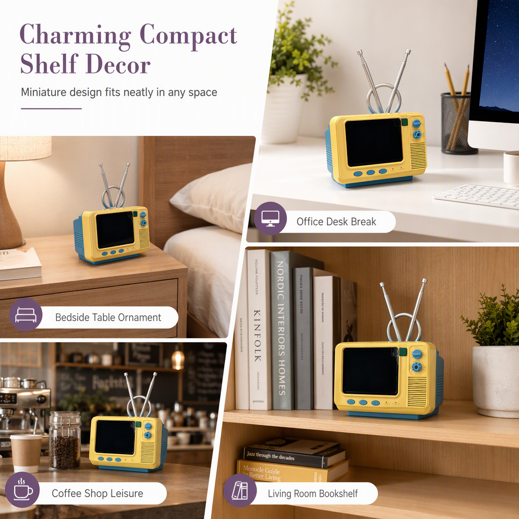 Klassische Retro Mini TV-Spielekonsole GV300S – Nostalgische kabellose Handheld-Konsole mit TF-Kartenversion