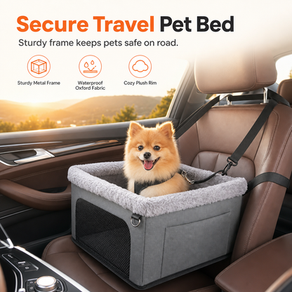 🐶 Tragbarer Autositz & Reisebett für Hunde – kratzfestes & schmutzabweisendes Gewebe, ideal für unterwegs