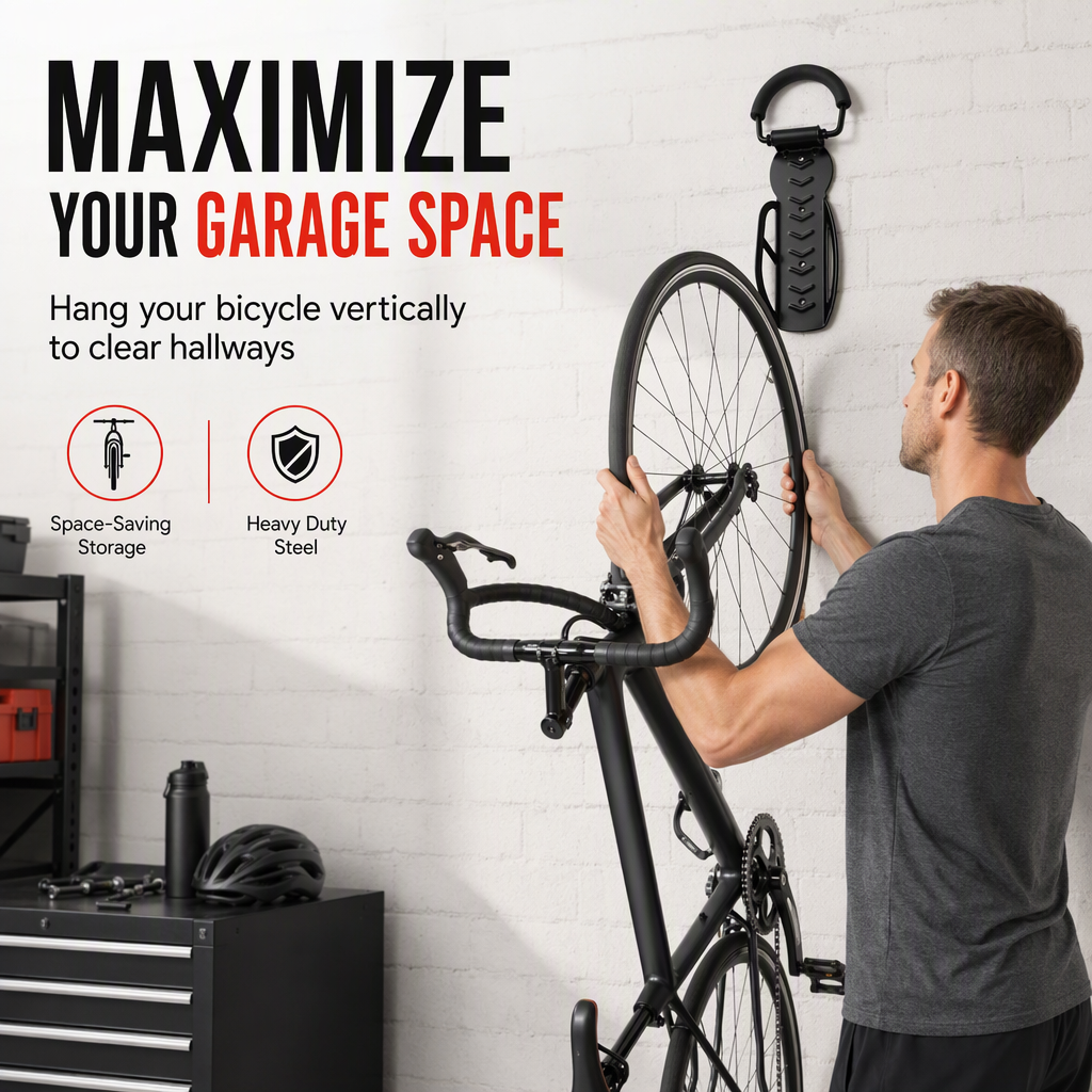 🚲 Verstellbarer Wandhalter für Fahrräder – platzsparende Aufbewahrung für Mountainbikes & E-Bikes