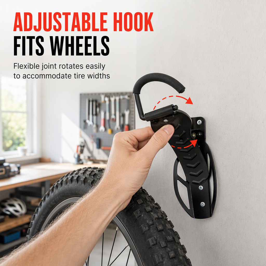 🚲 Verstellbarer Wandhalter für Fahrräder – platzsparende Aufbewahrung für Mountainbikes & E-Bikes