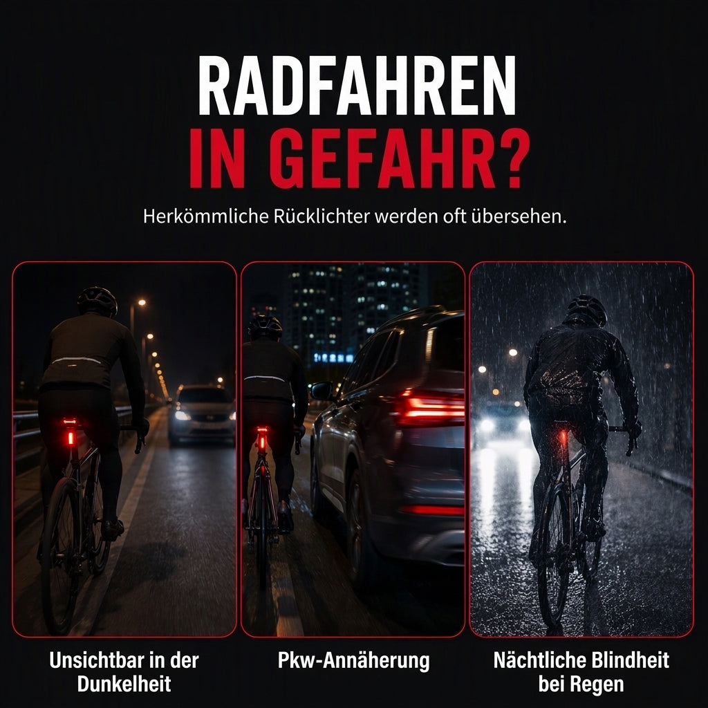 🚲🔋 Aufladbares Fahrrad-Rücklicht – Sicher & hell bei Nacht ✨