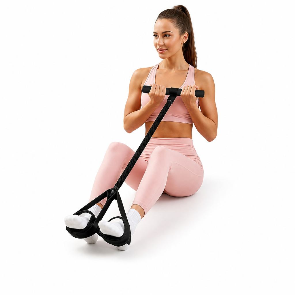 50% RABATT! 🏋️ Pedal-Widerstandsband 55 lbs – elastisches Zugseil für Bauch, Beine & Po, ideal für Zuhause