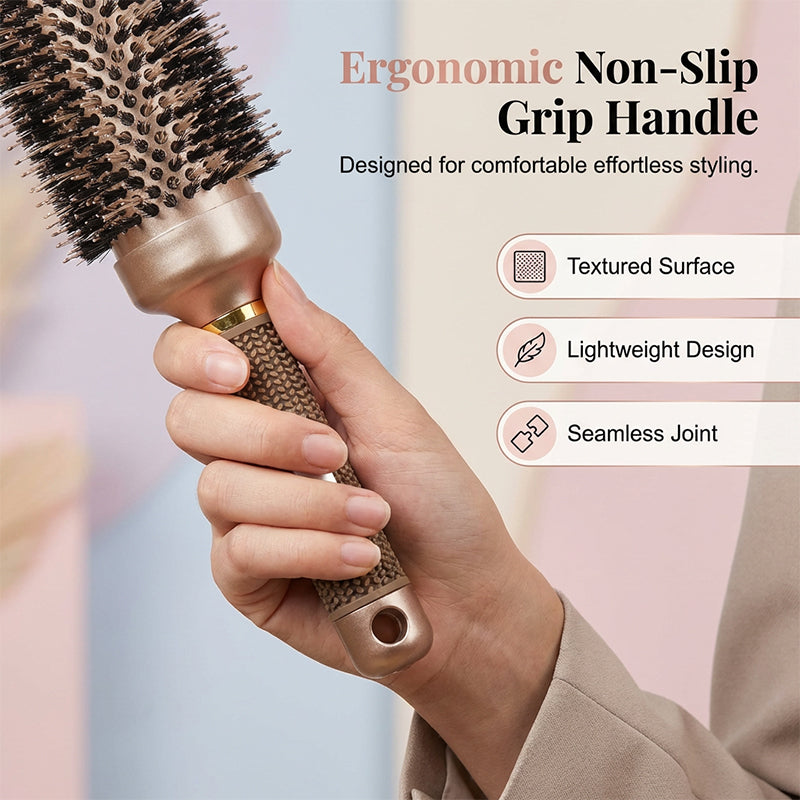 💇Professionelle Rundhaarbürste für mehr Volumen – Belüfteter Bürstenkopf, ergonomischer Griff, Salon-Ergebnisse ✨