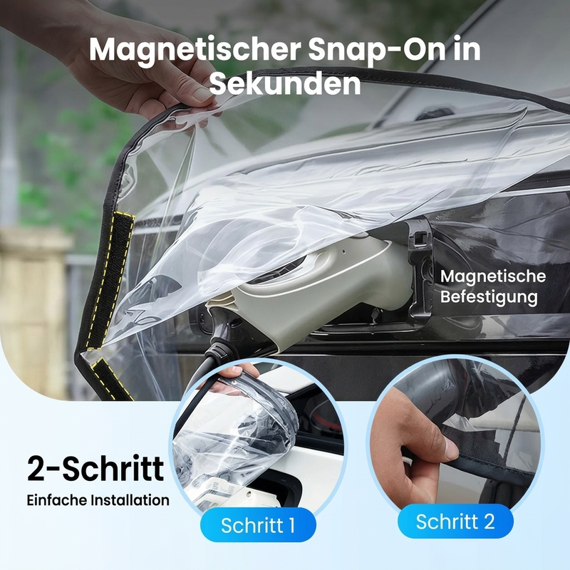 ⚡ Schützen Sie Ihren EV-Ladeanschluss! 🚗💧 Magnetische, wasserdichte Abdeckung für sorgenfreien Gebrauch.