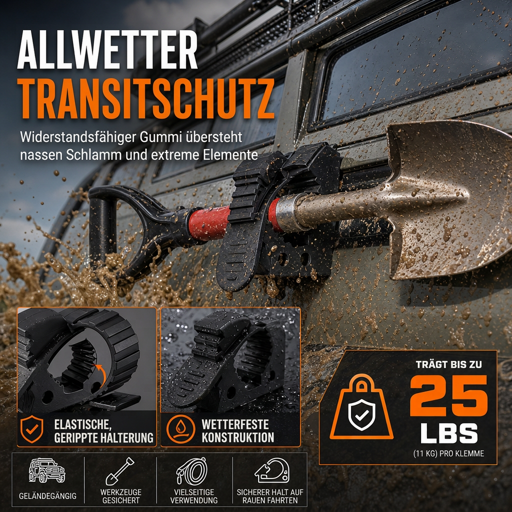 📢📢50% RABATT !!⏰Schnellinstallationswerkzeug-Klemmen Stabile Montagehalterungen für 3-4cm-Werkzeuge in Fahrzeugen und im Innenbereich
