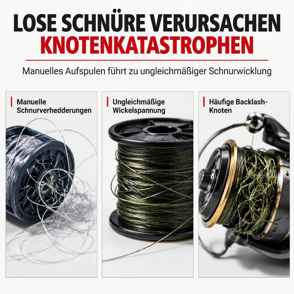 📢📢50% RABATT !!⏰Tragbarer kompakter Angelschnur-Spooler und Rollenwickler Angelzubehör